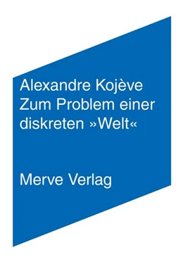 Abbildung von Kojève / Jacobs | Zum Problem einer diskreten 'Welt' | 1. Auflage | 2023 | beck-shop.de