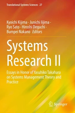 Abbildung von Kijima / Iijima | Systems Research II | 1. Auflage | 2023 | beck-shop.de