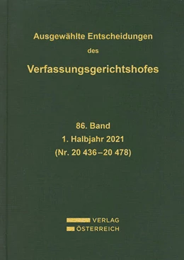 Abbildung von Ausgewählte Entscheidungen des Verfassungsgerichtshofes | 1. Auflage | 2023 | beck-shop.de