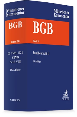 Abbildung von Münchener Kommentar zum Bürgerlichen Gesetzbuch: BGB, Band 10: Familienrecht II §§ 1589-1921, RelKErzG, VBVG, SGB VIII, SaRegG | 10. Auflage | 2026 | beck-shop.de