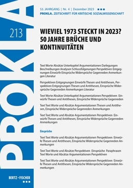 Abbildung von Prokla 213 | Wieviel 1973 steckt in 2023? 50 Jahre Brüche und Kontinuitäten | 1. Auflage | 2023 | beck-shop.de