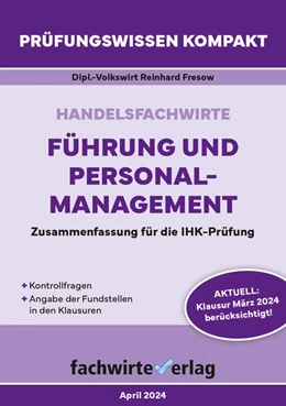 Abbildung von Fresow | Handelsfachwirte: Führung und Personalmanagement | 11. Auflage | 2024 | beck-shop.de