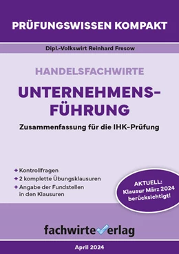 Abbildung von Fresow | Handelsfachwirte: Unternehmensführung | 1. Auflage | 2024 | beck-shop.de