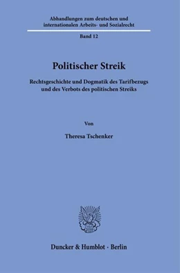 Abbildung von Tschenker | Politischer Streik. | 1. Auflage | 2023 | beck-shop.de