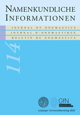 Abbildung von Prinz / Rampl | Namenkundliche Informationen 114 | 1. Auflage | 2023 | 114 | beck-shop.de