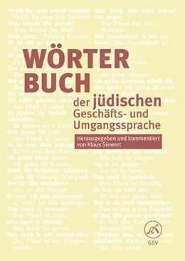 Abbildung von Siewert | Wörterbuch der jüdischen Geschäfts- und Umgangssprache | 1. Auflage | 2018 | beck-shop.de