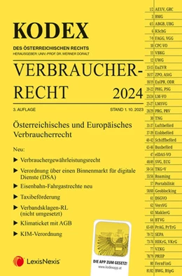 Abbildung von Doralt | KODEX Verbraucherrecht 2024 | 3. Auflage | 2023 | beck-shop.de