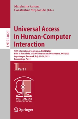 Abbildung von Antona / Stephanidis | Universal Access in Human-Computer Interaction | 1. Auflage | 2023 | beck-shop.de