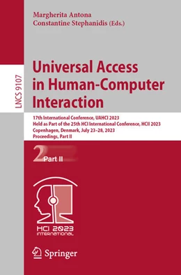 Abbildung von Antona / Stephanidis | Universal Access in Human-Computer Interaction | 1. Auflage | 2023 | beck-shop.de