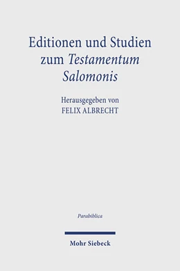 Abbildung von Albrecht | Editionen und Studien zum Testamentum Salomonis | 1. Auflage | 2023 | 1 | beck-shop.de