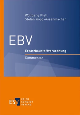 Abbildung von Klett / Kopp-Assenmacher | EBV • Ersatzbaustoffverordnung | 1. Auflage | 2025 | beck-shop.de