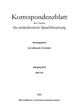 Abbildung von Korrespondenzblatt des Vereins für niederdeutsche Sprachforschung | 1. Auflage | 2023 | beck-shop.de