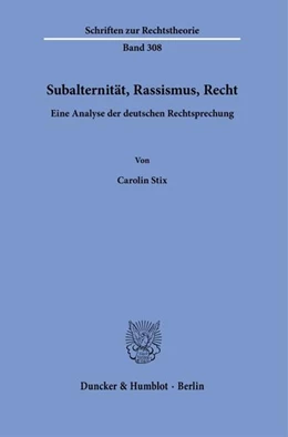 Abbildung von Stix | Subalternität, Rassismus, Recht. | 1. Auflage | 2023 | beck-shop.de