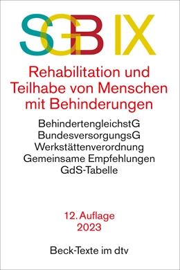 Abbildung von SGB IX Rehabilitation und Teilhabe von Menschen mit Behinderungen | 12. Auflage | 2023 | 5755 | beck-shop.de