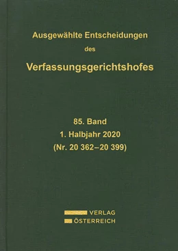 Abbildung von Ausgewählte Entscheidungen des Verfassungsgerichtshofes | 1. Auflage | 2021 | beck-shop.de