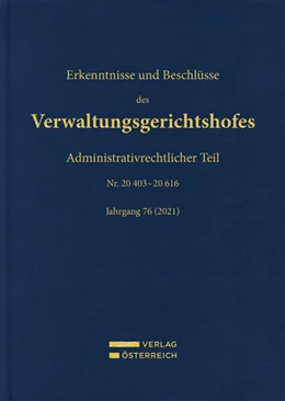 Abbildung von Bumberger | Erkenntnisse und Beschlüsse des Verwaltungsgerichtshofes | 1. Auflage | 2023 | beck-shop.de