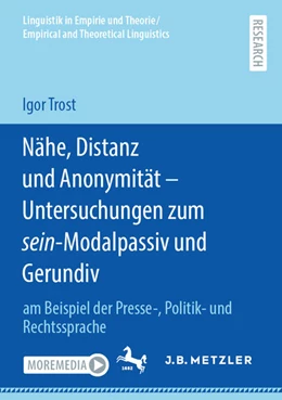 Abbildung von Trost | Nähe, Distanz und Anonymität - Untersuchungen zum sein-Modalpassiv und Gerundiv | 1. Auflage | 2023 | beck-shop.de