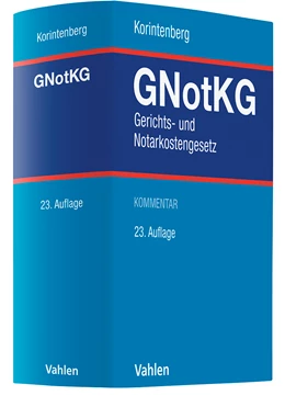 Abbildung von Korintenberg | Gerichts- und Notarkostengesetz: GNotKG | 23. Auflage | 2026 | beck-shop.de