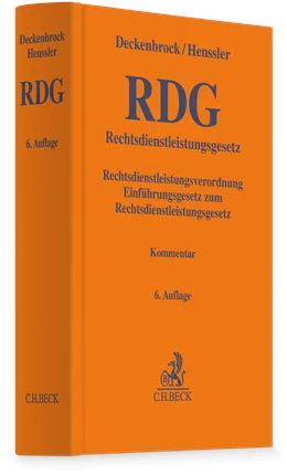 Abbildung von Deckenbrock / Henssler | Rechtsdienstleistungsgesetz: RDG | 6. Auflage | 2026 | beck-shop.de