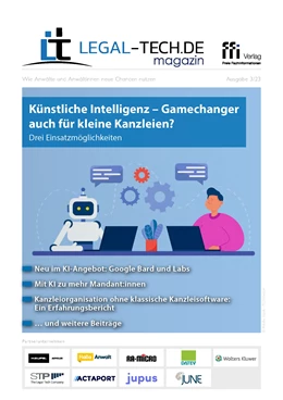 Abbildung von LEGAL-TECH.DE magazin • Ausgabe 3/2023 | | 2023 | beck-shop.de