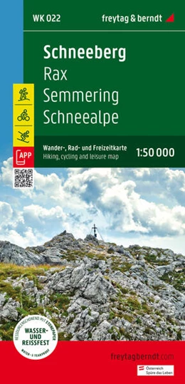 Abbildung von Freytag & Berndt | Schneeberg - Rax, Wander-, Rad- und Freizeitkarte 1:50.000, freytag & berndt, WK 022 | 1. Auflage | 2024 | beck-shop.de