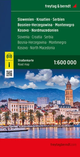 Abbildung von Freytag & Berndt | Slowenien - Kroatien - Serbien - Bosnien-Herzegowina - Montenegro - Kosovo - Nordmazedonien, Straßenkarte 1:600.000, freytag & berndt | 1. Auflage | 2024 | beck-shop.de