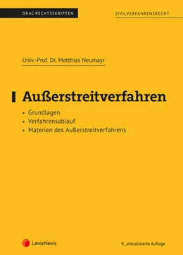 Abbildung von Neumayr | Außerstreitverfahren (Skriptum) | 9. Auflage | 2023 | beck-shop.de