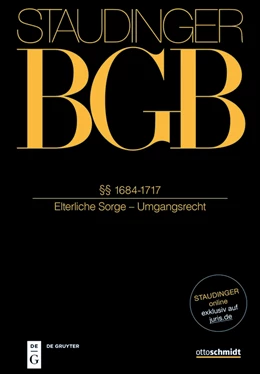 Abbildung von J. von Staudingers Kommentar zum Bürgerlichen Gesetzbuch: Staudinger BGB - Buch 4: Familienrecht: §§ 1684-1717 (Elterliche Sorge - Umgangsrecht) | 1. Auflage | 2024 | beck-shop.de