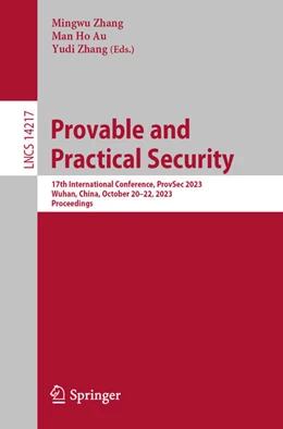 Abbildung von Zhang / Au | Provable and Practical Security | 1. Auflage | 2023 | beck-shop.de