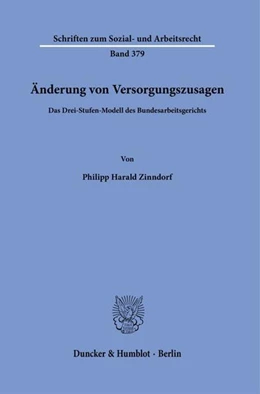 Abbildung von Zinndorf | Änderung von Versorgungszusagen. | 1. Auflage | 2023 | beck-shop.de