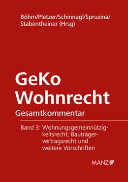 Abbildung von Böhm / Pletzer | GeKo Wohnrecht Gesamtkommentar Band 3 | 1. Auflage | 2023 | beck-shop.de