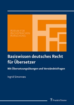 Abbildung von Simonnæs | Basiswissen deutsches Recht für Übersetzer | 1. Auflage | 2023 | beck-shop.de