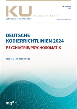 Abbildung von Dienst der Krankenver / InEK gGmbH | Deutsche Kodierrichtlinien für die Psychiatrie/Psychosomatik 2024 mit MD-Kommentar | 24. Auflage | 2024 | beck-shop.de