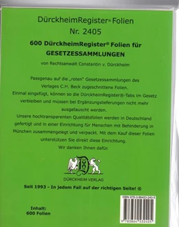 Abbildung von Dürckheim | 600 Folien für Gesetzessammlungen - Dürckheim-Register (Nr. 2405) | 1. Auflage | 2023 | beck-shop.de