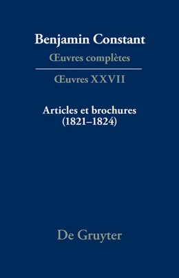 Abbildung von Auberson | Articles et brochures (1821–1824) | 1. Auflage | 2025 | beck-shop.de