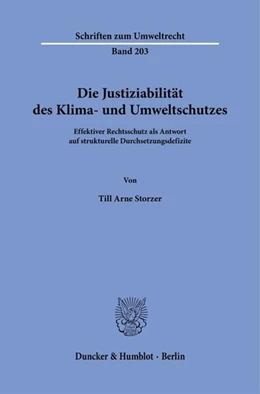Abbildung von Storzer | Die Justiziabilität des Klima- und Umweltschutzes. | 1. Auflage | 2023 | beck-shop.de