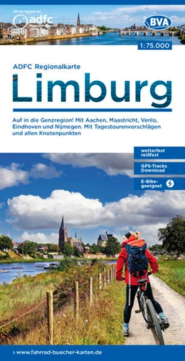 Abbildung von Allgemeiner Deutscher Fahrrad-Club e. V. (ADFC) / BVA BikeMedia GmbH | ADFC-Regionalkarte Limburg, 1:75.000, mit Tagestourenvorschlägen und allen Knotenpunkten, reiß- und wetterfest, E-Bike-geeignet, GPS-Tracks Download | 1. Auflage | 2024 | beck-shop.de