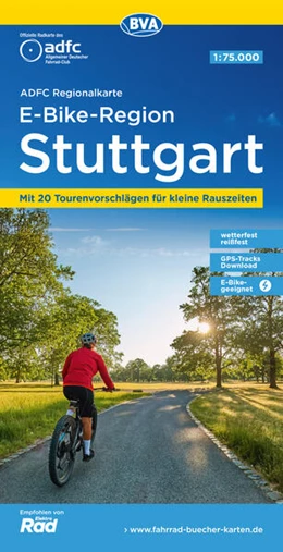 Abbildung von Allgemeiner Deutscher Fahrrad-Club e. V. (ADFC) / BVA BikeMedia GmbH | ADFC-Regionalkarte E-Bike-Region Stuttgart, 1:75.000, mit Tagestourenvorschlägen, reiß- und wetterfest, GPS-Tracks Download | 7. Auflage | 2024 | beck-shop.de