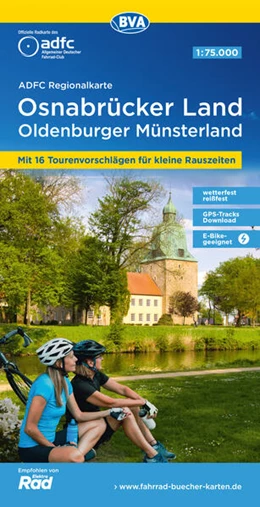 Abbildung von Allgemeiner Deutscher Fahrrad-Club e. V. (ADFC) / BVA BikeMedia GmbH | ADFC-Regionalkarte Osnabrücker Land /Oldenburger Münsterland, 1:75.000, mit Tagestourenvorschlägen, reiß- und wetterfest, E-Bike-geeignet, mit Knotenpunkten, GPS-Tracks Download | 5. Auflage | 2024 | beck-shop.de