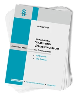 Abbildung von Hemmer / Wüst | Karteikarten Staats- und Verfassungsrecht | 13. Auflage | 2023 | beck-shop.de