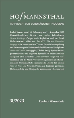 Abbildung von Bergengruen / Honold | Hofmannsthal | 1. Auflage | 2023 | 31 | beck-shop.de