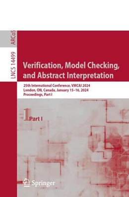 Abbildung von Dimitrova / Lahav | Verification, Model Checking, and Abstract Interpretation | 1. Auflage | 2024 | beck-shop.de