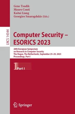 Abbildung von Tsudik / Conti | Computer Security – ESORICS 2023 | 1. Auflage | 2024 | beck-shop.de