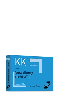 Abbildung von Sommer | Karteikarten Verwaltungsrecht AT 1 | 13. Auflage | 2024 | beck-shop.de