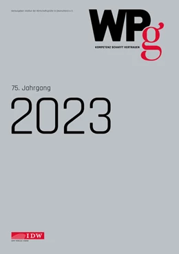 Abbildung von WPg 2023 Einbanddecke | 1. Auflage | 2024 | beck-shop.de