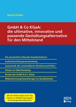 Abbildung von Preißer | GmbH & Co KGaA: die ultimative, innovative und passende Gestaltungsalternative für den Mittelstand | 1. Auflage | 2025 | beck-shop.de
