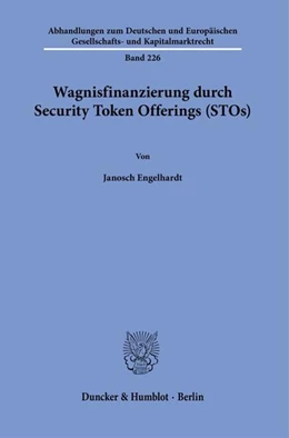 Abbildung von Engelhardt | Wagnisfinanzierung durch Security Token Offerings (STOs). | 1. Auflage | 2023 | beck-shop.de