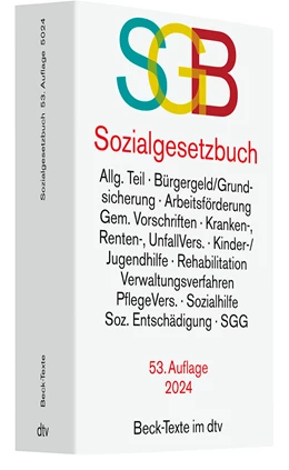 Abbildung von Sozialgesetzbuch mit Sozialgerichtsgesetz: SGB | 53. Auflage | 2024 | 5024 | beck-shop.de