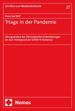 Abbildung von Wolf | Triage in der Pandemie | 1. Auflage | 2024 | beck-shop.de