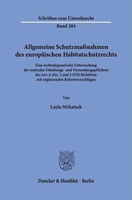 Abbildung von Mihatsch | Allgemeine Schutzmaßnahmen des europäischen Habitatschutzrechts. | 1. Auflage | 2023 | beck-shop.de